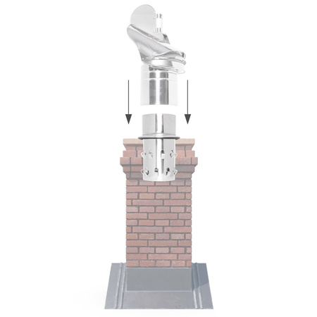 TCA160 - Transição para cerâmica para chaminés - 160 mm