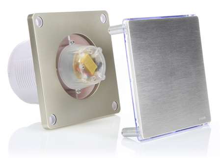 BFS100L-S - Ventilador de banheiro LED prateado