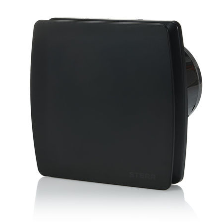 LFS100B-QH - Ventilador de casa de banho preto com humidistato