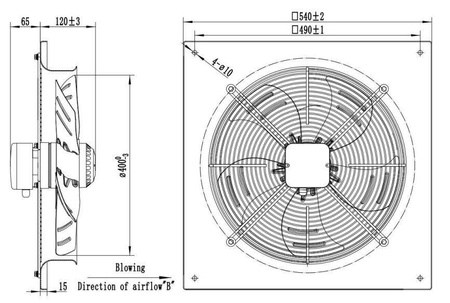 AXF400B - Exaustor axial 400 mm