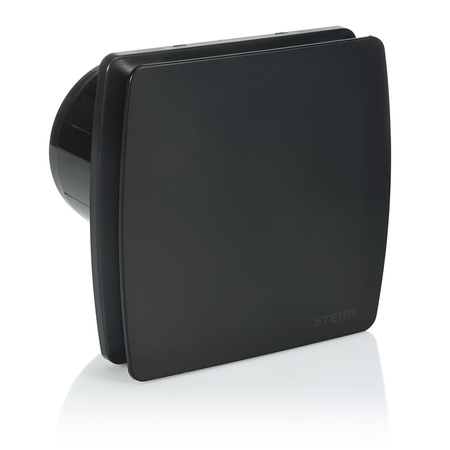 LFS100B-QH - Ventilador de casa de banho preto com humidistato
