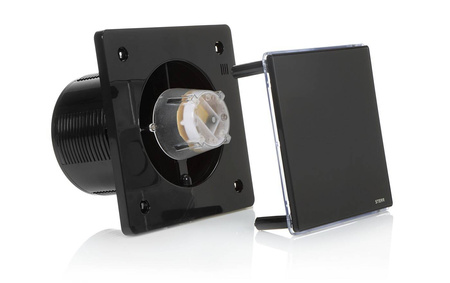 BFS125LH-B - Ventilador de banheiro preto (LED + Higrostato)