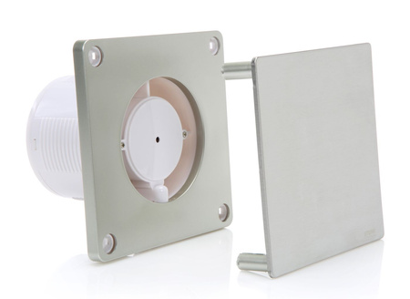 BFS100T-S - Ventilador de banheiro prateado (temporizador)