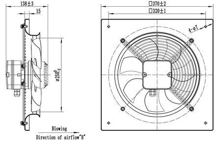 AXF250B - Exaustor axial 250 mm