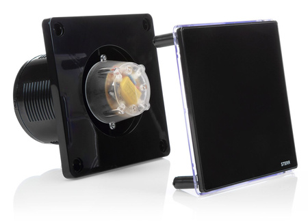 BFS100LT-B - Ventilador de banheiro preto (LED + temporizador)
